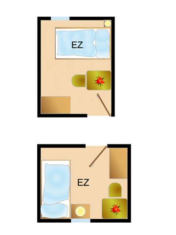 Grundriss Einzelzimmer